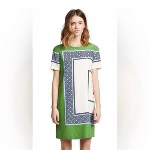 Tory Burch Mallory Silk Color Block Dress
